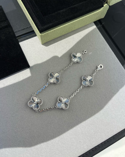 [Clover-Jewelry]CLOVER SILVER 5 MOTIFS BRACELET